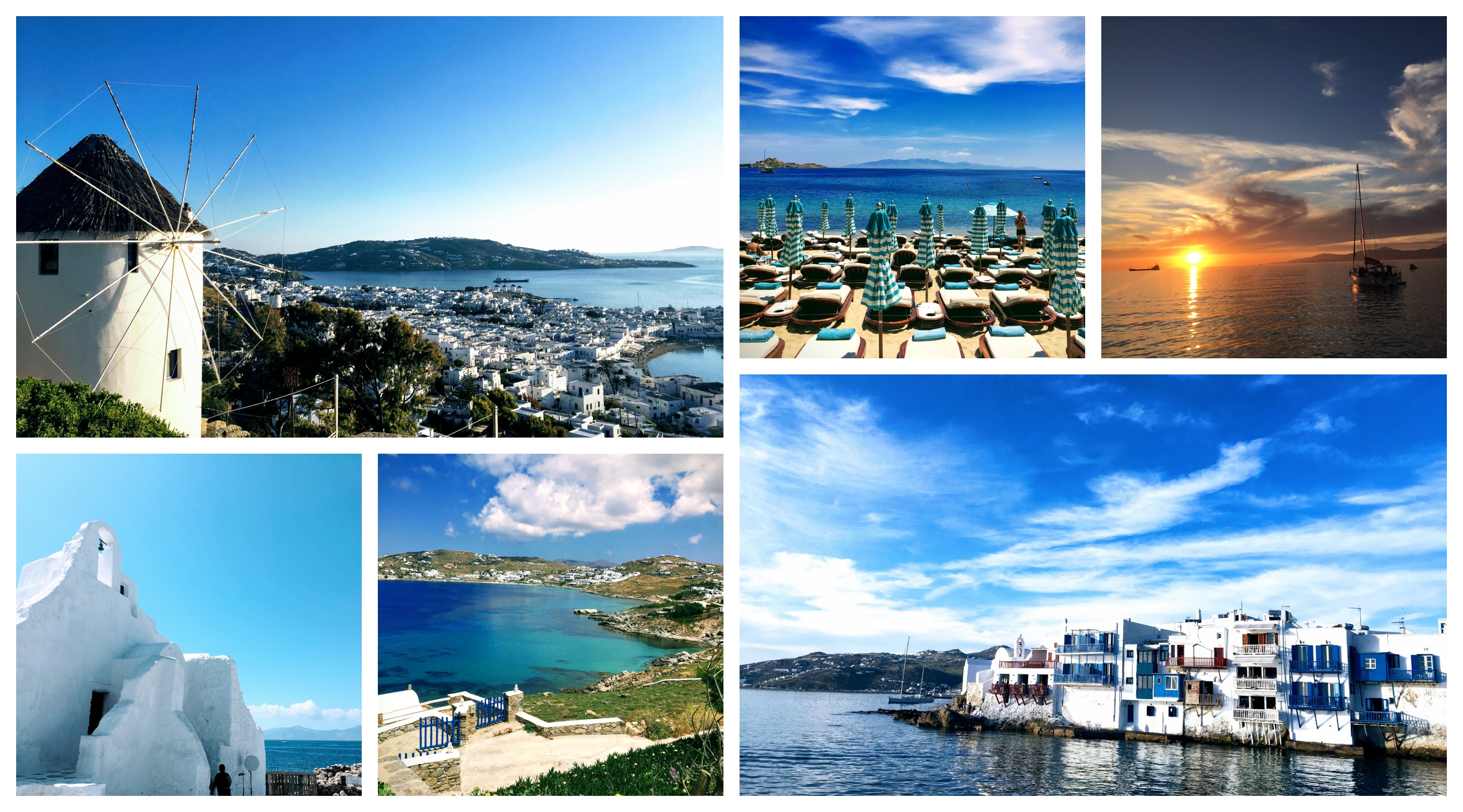 Collage of Mykonos